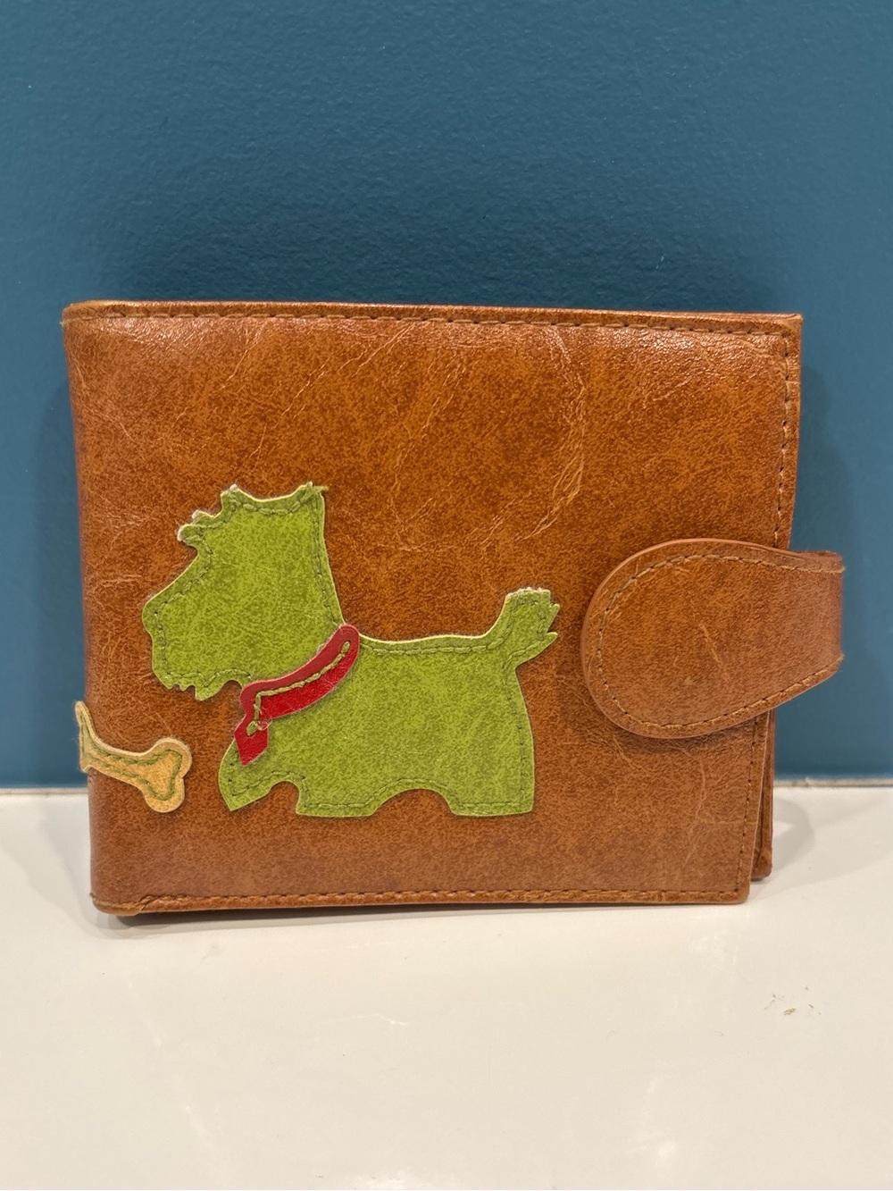 Lavishy Scottie Dog Wallet Brown Bifold Coin Purse
